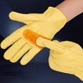 thumbnail image 5 of Guantes de trabajo de cuero para hombre, guantes de jardinería, piel de vaca., 5 of 5