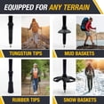 thumbnail image 2 of Brazos Collapsible Walking Poles for Hiking, White, 2 of 4