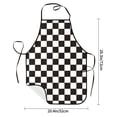 thumbnail image 2 of Pofeuu Black and White Checkerboard Print Aprons with Pockets, Cute Aprons for Kitchen, Cooking, Server, Barber, Chef Apron, 2 of 7
