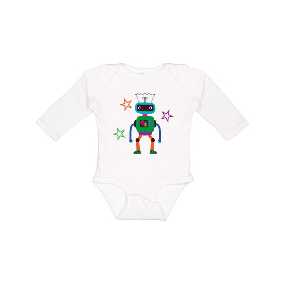 Inktastic Funny Robotics Team Robot Boys or Girls Long Sleeve Baby Bodysuit
