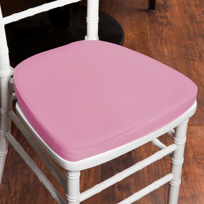 2 Thick Chair Pad Seat Padded Sponge Cushion With Poly Thread Soft Fabric Straps And Removable Zippered Cover Blush Rose Gold 2pc Walmart Com Walmart Com