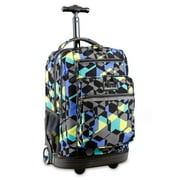 J World Unisex Sundance 20" Rolling Backpack with Laptop Sleeve for School and Travel, Cubes
