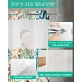 thumbnail image 4 of No Hook Shower Curtain with Snap-in Liner, Coastal Ocean Waterproof Fabric Bathroom Curtains, Summer Beach Coral Shell Starfish Bath Curtains & Mesh Top Window Standard 72''x72'', 4 of 6
