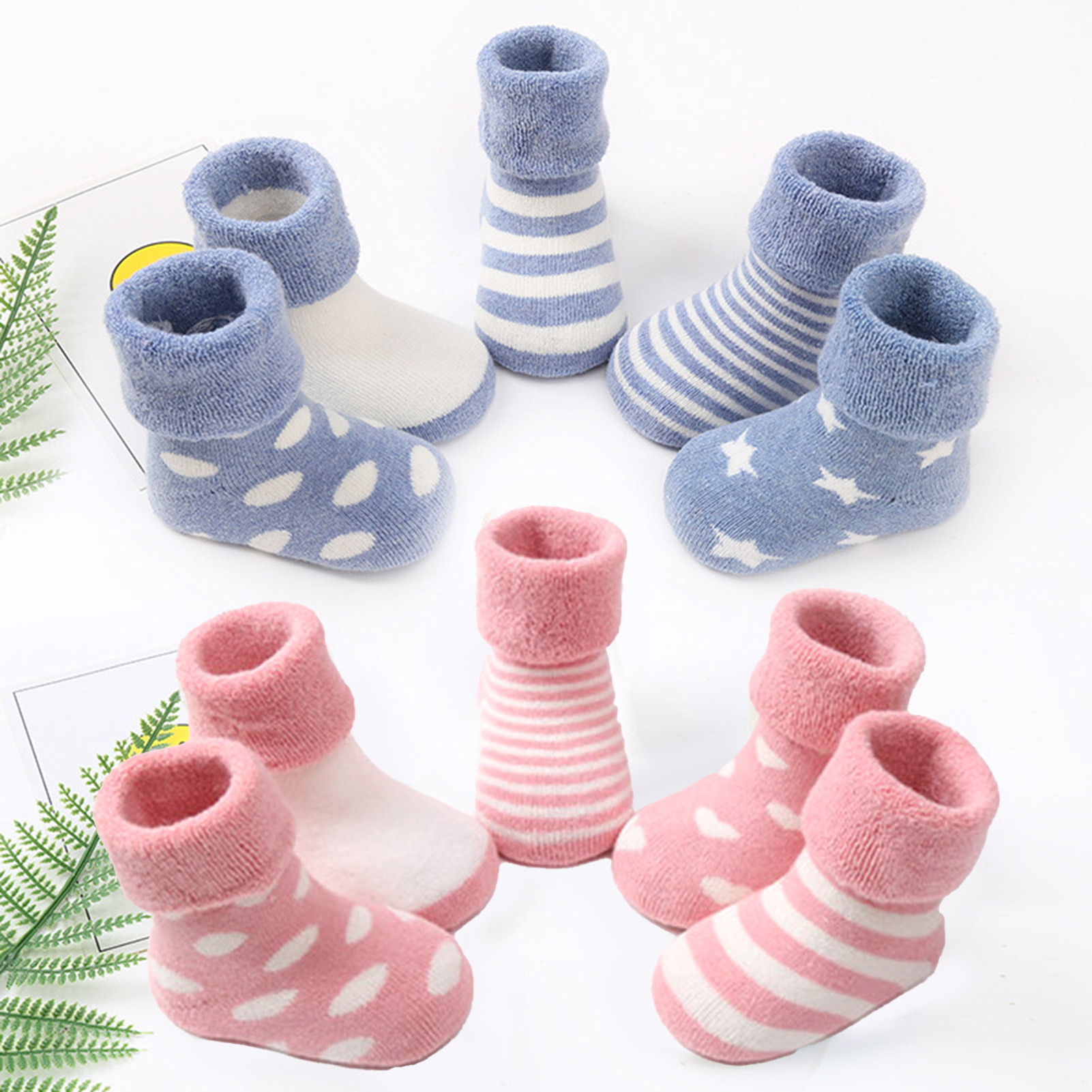 harmtty 5 Pair Baby Wool Socks Breathable Thicken Accessory Super Warm