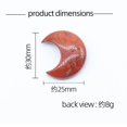 thumbnail image 4 of Granjero Gordo 10 piezas de 30 mm de piedra natural en forma de media luna para hacer joyas, piedra natural texturizada roja sin agujeros, decoración de bonsái, 4 of 5