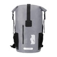 thumbnail image 3 of Mochila impermeable de 35 litros, bolsa seca de 11 x 20,4 pulgadas, diseño ergonómico de PVC. Gris, 3 of 9