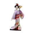 thumbnail image 2 of deevoka Traditional Statue 12in Japanese Kimono Geisha Doll Collectible Statuette Asian Violet, 2 of 9