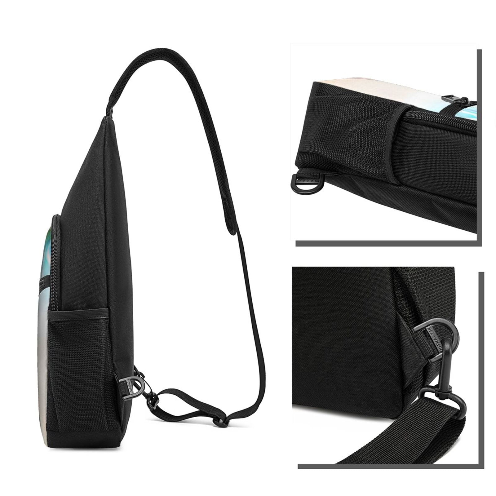 Xecao's Butterfly In Blossoms Zen Print Sling Bag: A Versatile Chest, Shoulder, and Crossbody Backpack for Casual Days Out, Perfect for Both Men and Women