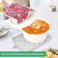 thumbnail image 3 of Yayeee Pot Holders Kitchen Heat Resistant with Pockets 7"x9.8" Cotton Oven Cooking Hot Pads, Sweet Strawberry, 3 of 7