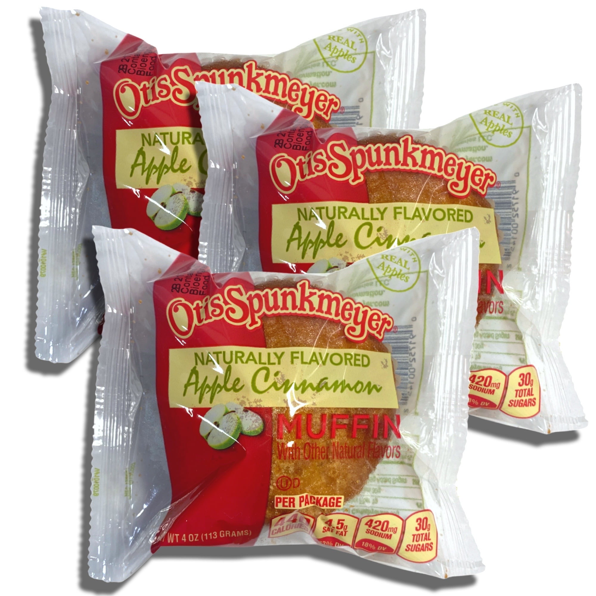 Otis Spunkmeyer Individually Wrapped Apple Cinnamon Muffins, 4 Oz | 12 Ct