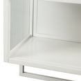 thumbnail image 5 of SESSLIFE 30" Spacious Wall Cabinet with Open Shelf and Towel Rack, 2-Door Storage with Fluted Glass, Large Capacity Wall Mounted Cabinet for Bathroom and Kitchen, White, 5 of 7