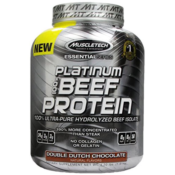 MuscleTech Essential Series Hydrolyzed, Chocolate Flavor, Beef Protein Powder, 4 lb. Walmart
