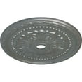 thumbnail image 3 of 31 1/2"OD x 3 5/8"ID x 1 3/4"P Palmetto Ceiling Medallion (Fits Canopies up to 7 5/8"), Hand-Painted Platinum, 3 of 5