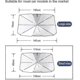 thumbnail image 2 of Car Sunshade Windshield Sun Shade, Titanium Silver Cloth Foldable Windshield Sun Shade Umbrella, 2 of 5