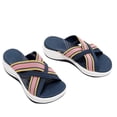 thumbnail image 2 of Xinyolin Women Cross Strap Open Toe EVA Wedge Platform Sandals Slippers for Daily Life, 2 of 8
