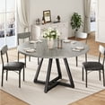 thumbnail image 6 of Hijob Dining Chairs Set of 4, Mid-Century Modern Upholstered PU Dining Room Chair, Metal Legs for Kitchen Dining Chairs, Gray, 6 of 10