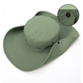thumbnail image 5 of Sombrero de pescador con sombrilla de poliéster para hombre y mujer, gorro de ala grande impermeable resistente al desgaste para exteriores, 62cm de circunferencia, 5 of 5