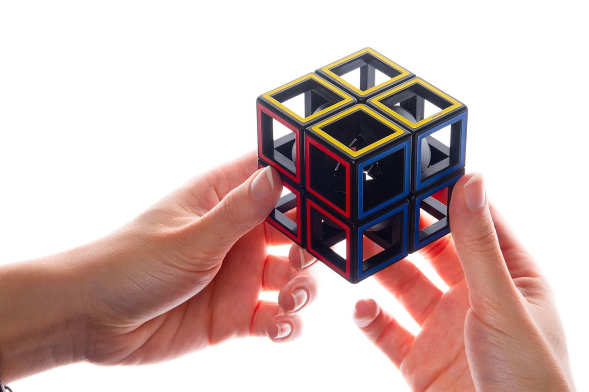 Meffert's Hollow Two by Two - The Original Transparent 2 x 2 Cube Brainteaser Puzzle - Travel Friendly Fun for Ages 9-Adult
