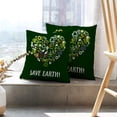 thumbnail image 6 of LALILO Throw Pillow Covers Ecology Heart Shape With Green Energy And Cars Cushion Cover 18" x 18", 2 Pack, 6 of 6