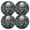 Black, variant on Ryvnso Skull and Tree Round Plate Mats Dining Table Placemat Set of 4 for Holiday Decoration