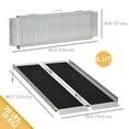 thumbnail image 3 of HOMCOM Rampe Portative pour Fauteuil Roulant de 4 Pieds en Aluminium Seuil Mobilité Pli Simple, 3 of 10