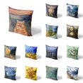 thumbnail image 2 of Funda de cojín con estampado de girasol y noche estrellada con pintura al óleo de Van Gogh para decoración del hogar, sala de estar, sofá, funda de almohada de 45 x 45 cm, 2 of 5