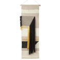 thumbnail image 1 of 18 x 55 Po. Suspension Murale Texturée Tissée, Noir & Blanc, 1 of 1