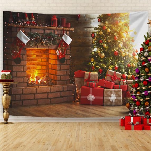 Jlong Christmas Tapestry, Christmas Tapestry Wall Hanging Home Decor, Wall Hanging Decor Tapestry for Bedroom,Living Room B 230*180cm