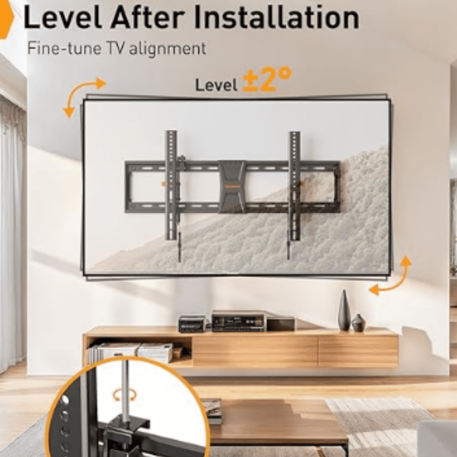 Tilting TV Wall Mount for 42–90 Inch TVs with Leveling Adjustment, Max VESA 800x400mm, Low-Profile TV Mount Wall Bracket up to 132 lbs, Easy for Centering, Fits 12"/16"/18"/24" Studs, PGXT5