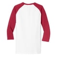 thumbnail image 4 of Mafoose Mens Core Blend 3/4-Sleeve T-Shirt White/Red Large, 4 of 6