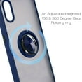 thumbnail image 3 of for Samsung Galaxy A01 A015 Rubber Ring Kickstand Magnetic Skin Case Phone Case Corner Edge Shock Slip Guard Scratch Shield Grip Wrap Slim Cover (Blue), 3 of 4