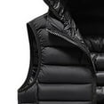 thumbnail image 5 of Wutalume Men's Casual and Fashionable Ribbed Patterned Sleeveless Cotton Vest, Men's Hooded Solid Color Fitted Cotton Jacket Vest,Black 4XL, 5 of 7