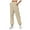 Khaki, variant on JURANMO Womens Fashion Athletic Pants Solid Color Baggy Sweatpants Casual Lightweight Elastic Ankle Jogging Pants with Pockets Deals of the Day Dark Gray S