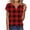 Red1, variant on KyCheLot Womens Print Short Sleeve Tops Casual V Neck Stretchy Pullover Lightweight Daily Tshirts Work
