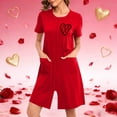 thumbnail image 2 of PBFRDSJ Women Zipper Robe Short Sleeve Lightweight Soft Housecoat Summer Short Nightgowns with Pockets, 2 of 6