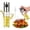 Clear, variant on RKZDSR Stainless Steel Glass Oil Bottle - 100ml Capacity - Oil and Vinegar Dispenser with Scale - Multi-Purpose Seasoning and Wine Bottle