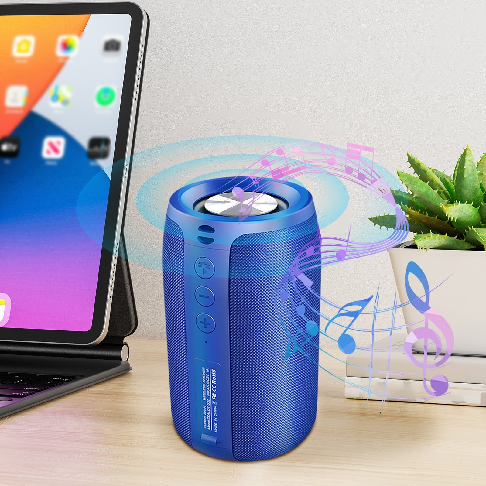 COM1950s Speakers Bluetooth Wireless Loud Aursear Waterproofs Bluetooth Speaker Aursear Portable Bluetooth Speaker Portable Wireless Speaker with Louds Stereo Sound