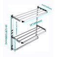 thumbnail image 4 of 3-Tier Bathroom Shelf with Towel Bars, Stainless Steel Wall Mounting Rack,20Inch, 4 of 4
