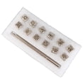 thumbnail image 2 of Tang Dynasty Flower Design 12Pcs Practical Stamping Punch Tool, Stamping Punch Tool Kit, Zinc Alloy Gift for Craft Lovers, 2 of 7