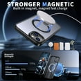 thumbnail image 5 of for iPhone 15 Case with Stand, Compatible with MagSafe, Magnetic Kickstand Case for iPhone 15, Military-Grade Protection Shockproof Case, Clear Acrylic + Soft TPU Material, Black, 5 of 6