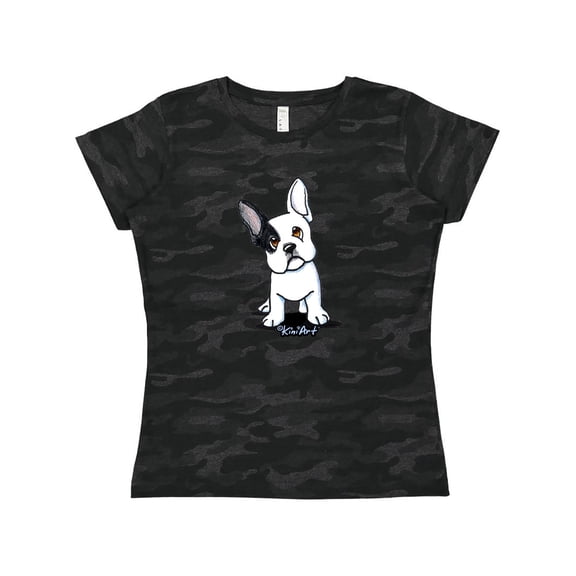 Inktastic B/W Frenchie (Darks) Women's T-Shirt