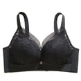 thumbnail image 2 of Hrsba Womens Wireless Bra Lace Embroidery Back Closure Lightly Padded Bottom Breathable Comfortable Bra, 2 of 7