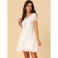 thumbnail image 2 of INSPIRE CHIC Robe en Chiffon à Lacets Florale pour Femmes, 2 of 6