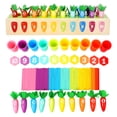 thumbnail image 1 of Wooden Numbers Sorting toys for Kids Educational and Fun Carrots Color Matching Toy Set Promotes Learning, 1 of 7