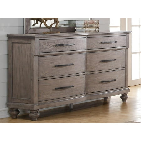 Langley Dresser In Weathered Wood Grain Grey Walmart Com