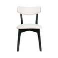 thumbnail image 7 of GDF Studio Crystal Mid Century Modern Fabric Upholstered Dining Chairs, Set of 2, Light Beige and Matte Black, 7 of 7