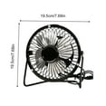 thumbnail image 3 of Qocolhg 6 inch Small Desk Fan Powerful Quiet 360° Adjustable Rotation Desk Fan Summer Personal Small Electric Fan Ideal for Home or Office Bedroom Desk Airflow Cooling, USB Powered, Black, Clearance, 3 of 6