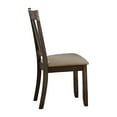 thumbnail image 2 of Brown Finish Dining Side Chairs set of 2pc Metal Banded Rivets Cotton Fabric Upholstered Furniture, 2 of 3