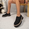 thumbnail image 5 of Willtoo Women Platforms Suede Loafers Slip On Lug Sole Chunky Heels Round Toe Elegant Loafer Wide Width Comfortable Non-Slip Business Casual Work Dress Shoes, 5 of 5