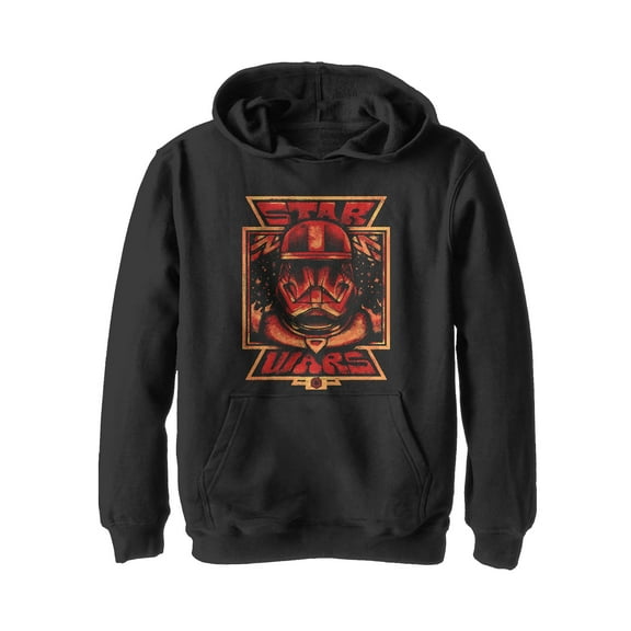 Boy's Star Wars: The Rise of Skywalker Artistic Sith Trooper  Pull Over Hoodie Black Small